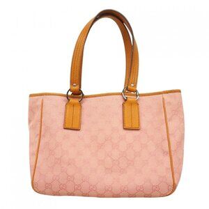 Gucci Tote GG Canvas Pink Brown Silver
